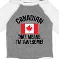thumbnail image 4 of Inktastic Canada Flag Awesome Canadian Boys or Girls Long Sleeve Baby Bodysuit, 4 of 5
