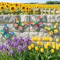 thumbnail image 4 of 4 Pack Metal Butterfly Wall Decor, Butterfly Wall Art Hanging Decoration, Waterproof Rustproof Ornament for Indoor Outdoor, Yard Patio Fence Garden Bedroom Living Room Home Decor, 4 of 7