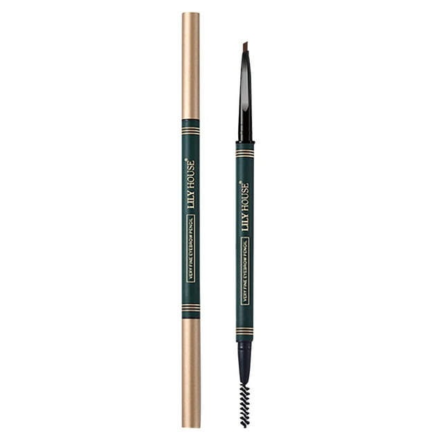 Crayon à Sourcils Extra-Fin avec Recharge de Remplacement, Crayon à Sourcils Double Extrémité Longue Tenue 1,5mm Remplissage Fin