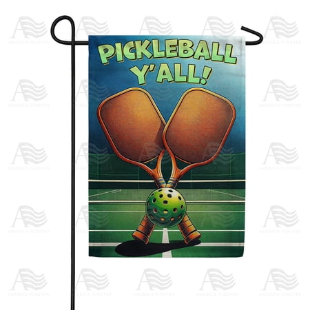 Courtside Pickleball Rally Fun Active Sports Team Game Outdoor Display Art, 12x18 POLE NOT INCLUDED
