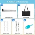 thumbnail image 5 of Resenkos 20 x 20 Feet Beach Canopy Tent with UPF50+ Sun Protection and Shovel-Blue， Easy Set up, Beach Tent Pop up Shade for Camping Trips, Fishing, Backyard Fun or Picnics, 5 of 8