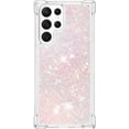 thumbnail image 3 of Slim Fit Phone Case for Samsung Galaxy S22 Ultra, Glitter Liquid Quicksand Effect Silicone Soft TPU Case with Camera Lens and Screen Protection for Galaxy S22 Ultra,LSWT Pink, 3 of 7