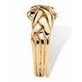 thumbnail image 2 of PalmBeach Jewelry 14k Yellow or Rose Gold-Plated or Platinum-Plated Braided Puzzle Ring, 2 of 8