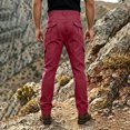 thumbnail image 4 of Men's Slim Fit Stretch Cargo Pants Distressed Skinny Pants for Men, Fashion Straight Leg Comfort Flex Waist Tactical Pants with Multi Pockets, 4 of 7