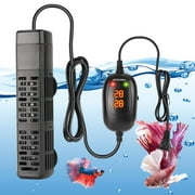 Tawatiler Aquarium Heater, 50W/100W/200W/300W/500W Submersible Fish Tank Heater with Over-Temperature Protection and Automatic Power-Off When Leaving Water for Saltwater and Freshwater