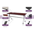 thumbnail image 4 of Regency Kobe 48 x 24 in. Mobile T-Base Training Seminar Table- Mahogany, 4 of 4