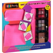 Neon Beauty Make Up Collection with Tablet Case, 17 pc