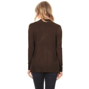 Women's Open Front Pockets Knit Long Sleeve Sweater Cardigan S M L XL