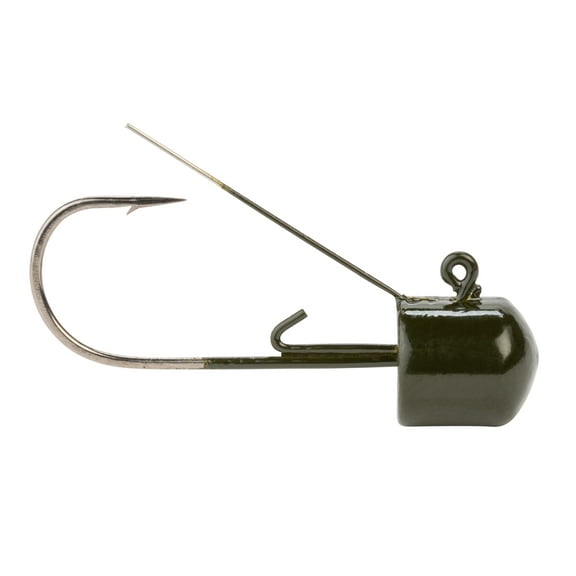 Weedless Mushroom Head Jig - Green Pumpkin - 1/4 oz