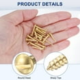 thumbnail image 2 of Uxcell 20-Pack Wood Screws, M3 x 18mm Brass Slotted Round Head, 2 of 6