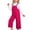 Hot Pink-01, variant on Girls Overalls Casual Wear Solid Wide Leg Cute Suspenders Pants Dance Choir Girls Jumpsuit Purple 8-9 Years