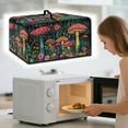 thumbnail image 3 of FOR U DESIGNS Mushroom Daisy Print Microwave Oven Dust Cover Wear-Resistan Lid for Air Fryer Toaster Oven Dust-Proof Microwave Oven Folding Covers, 20.9 x 15.7 x 12.4 inches-L, 3 of 8