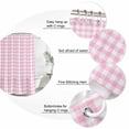 thumbnail image 6 of Pink Waterproof Fabric Shower Curtain,Country French Rustic Buffalo Plaid Modern Art Waterproof Fabric Shower Curtain for Bathroom Curtains Bathtubs Hotel Shower Curtains with 12 Hooks Long 72x78in, 6 of 8