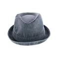 thumbnail image 2 of Epoch Hats Company  Washed Denim Cotton Fedora Hat (Men), 2 of 4