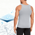 thumbnail image 4 of EA'S SECRET Men's Sleeveless Undershirts Slim Fit Bamboo Rayon Tank Tops Men Crew Neck Stretchy Tank Shirts 3 Pack (3C,XL), 4 of 11
