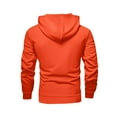 thumbnail image 4 of Zimjoy Orange Hoodie for Men Solid Plain Casual Loose Hooded Fleece Sweatshirt with Pocket Long Sleeve Comfy Pullover Sweatshirts Outwear, Saffron 2XL, 4 of 4