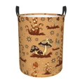 thumbnail image 2 of Uemuo Brown Mushrooms Pattern Circular Laundry Hamper Basket with handles,Collapsible laundry basket,Large capacity laundry hamper,Laundry Organizer-Medium, 2 of 8