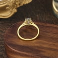 thumbnail image 5 of 14K Yellow Gold Oval Shape Moissanite Cubic Zirconia Engagement Ring for Women, 5 of 5