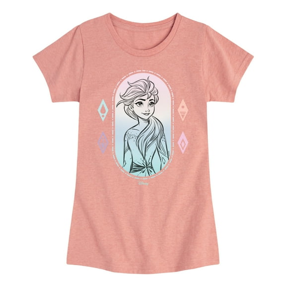 Frozen 2 - Elsa Portrait - Toddler And Youth Girls Short Sleeve Graphic T-Shirt