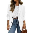 thumbnail image 4 of Daiosportswear Blazers for Women Business Casual Button Down Suit Solid Long Sleeve Jackets White, 4 of 5