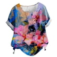 thumbnail image 1 of YLHFASHION T-shirt Décontracté à Manches Courtes pour Femmes Col Rond Tops Surdimensionnés Léger Doux 50 % de Rabais Liquidation T-shirt à Manches Courtes pour Femmes, 1 of 2