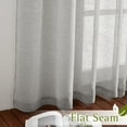 thumbnail image 6 of NICETOWN Grey Sheer Curtains for Bedroom, Linen Textured Grommet Semi Sheer Privacy Window Treatment Light Filter for Living Room, 52"x96", 2 Panels, 6 of 6