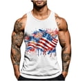 thumbnail image 2 of Nmnitkp Mens Tank Tops Independence Day Printing,Beach Summer Sleeveless Shirts Graphic Palm Tree Vacation Tanks Muscle Gym Tank Top White,S, 2 of 5