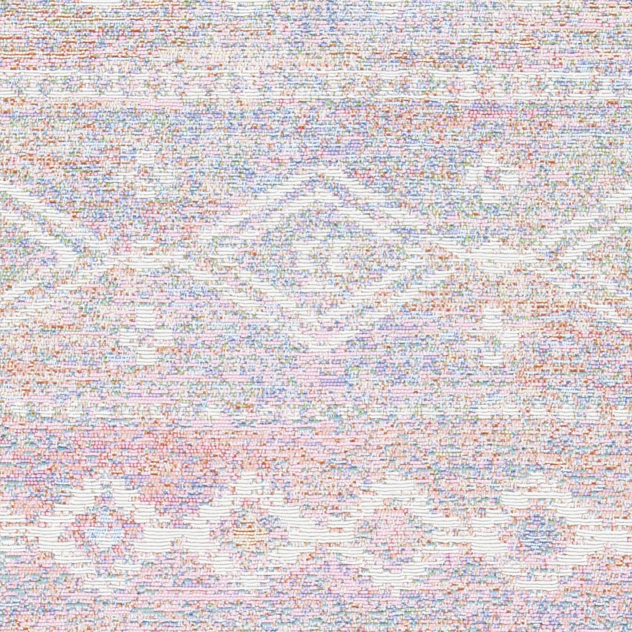 Safavieh Summer Zoja Outdoor Geometric Distressed Area Rug, Ivory/Pink, 5'3" x 7'6" - image 5 of 6