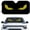 Yellow, variant on Venoro Car Front Windshield Sunshade - Eyes Decor Sun Shade Visor UV Ray Sun Protector