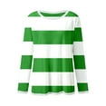 thumbnail image 4 of JUMESG Girls Casual Long Sleeve T Shirts Children Color Block Stripe Tee (Green,2 Years), 4 of 4