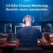 Active Studio Monitor Speakers, Bluetooth 5.3, for Music Production, 60W PC Gaming & Home Audio, Bookshelf Speakers (Pair,Black)