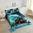 thumbnail image 4 of Train Bedding Set Vintage Steam Engine King Size Comforter Set Men Cute Penguin Green Galaxy Down Comforter,Retro Truck Car Duvet Set Locomotive Snow Mountain Bed Set,Soft, 4 of 7