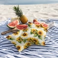 thumbnail image 4 of 2 Pack Outdoor Waterproof Throw Pillow Covers,Summer Sunflower Watercolor Green Leaves Decorative Patio Pillowcases for Chair Couch Sofa 16x16in, 4 of 9