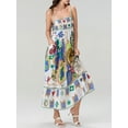 thumbnail image 3 of SUNSIOM Robe Sans Manches à Bretelles Spaghetti pour Femmes Robe Longue Fluide d'Été Imprimée pour Fête Cocktail Plage Mode Urbaine, 3 of 6