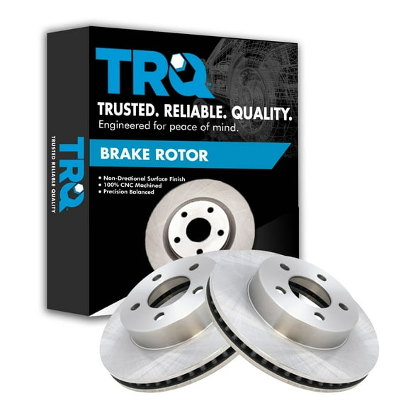 TRQ Front Brake Rotors Set Vented Fits Select 2002-2007 Jeep Liberty