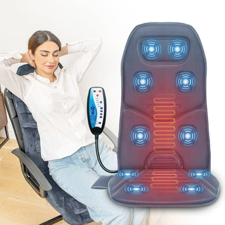Comfier Back Massager Chair Pad, 10 Motors Vibration Massage Seat Cushion with Heat, Gifts