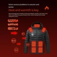 thumbnail image 5 of Unisex Heated Jacket, Up to 15 Hours Warmth, 21 Heat Zones Heated Coat for Men and Women Black M, 5 of 7