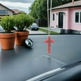 thumbnail image 4 of unbranded 2Ud Colgante Cruz Rosa Para Espejo Retrovisor Con Elegante En, 4 of 8