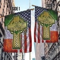 thumbnail image 2 of Irish Celtic Cross. Irish American Flag THH3643Fv2n - House Flag (29.5" x 39.5"), 2 of 6