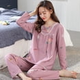thumbnail image 2 of REDHOTYPE Nouveau Mode Imprimé Floral Femmes Pyjama Bouton Design Manches Longues Coton Pyjama Ensemble Grande Taille, 2 of 3