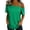#155-Green, variant on Women's Fashion Relaxed Fit One Shoulder Blouse, Solid Color Short Sleeve Buckle Accent Tops, Comfy Casual Tee for Summer Gifts