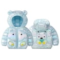 thumbnail image 3 of Baby Boys Girls Winter Down Coat Cute Bear Ear Hooded Jackets Warm Outwear Lightweight Puffer Padded Jacket Winter Coat Outfits 18-24 Months, 3 of 3