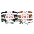 thumbnail image 1 of El día de San Valentín corazones líneas sketch Pulsera pareja de cuerdas de cuero Unbranded M, 1 of 3