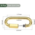 thumbnail image 2 of HUGFEGWE 6 Pcs Chain Connectors, Chain Locking Quick Link, Great for Light, Key, Camping, Backpack, Rope (Electrophoretic Gold, 6mm Thick) CJB91-57744, 2 of 5