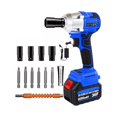 thumbnail image 1 of Kit Llave De Impacto Trinquete Inalámbrico De Batería Azul., 1 of 5