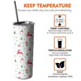thumbnail image 6 of 20oz White Christmas Reindeer and Tree Pattern Skinny Tumblers Stainless Steel Tumbler with Lid and Straw,Vacuum Insulated Double Wall Travel Tumbler Cups with Cleaning Brush for Coffee,Tea, 6 of 6