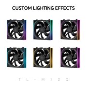Thermalright TL-M12Q 120mm PC Case Fans, 2000RPM | PWM Connector | Noise Level of ≤ 28.2 db(A) | with ARGB Mirror Light on Both Sides