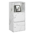 thumbnail image 3 of Convenience Concepts Xtra Storage 2 Door Cabinet with Shelf, White Faux Marble, 3 of 8