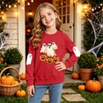 thumbnail image 5 of KPOPLK Halloween T-Shirt Toddler Kids Boys Girls Sweatshirts 2t 3t 4t 5t 6t Ghost Pumpkin Prints Tee Tops(6-7 Years,Red), 5 of 8