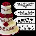 thumbnail image 1 of Gwong hogar Corazón de flores copias de nieve pastel de fondant encaje plantilla borde lateral mohocray azucar Gwong 98122, 1 of 7